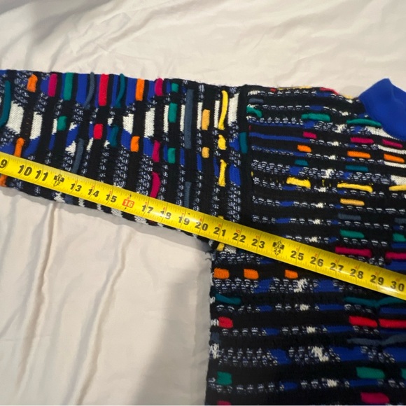 VINTAGE Coogi Sweater Men XL Black Red Wool Pullover Hip Hop Biggie 90s Textured - Picture 13 of 14